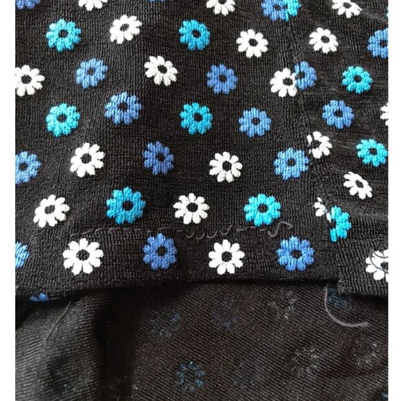 90s Stretchy Elasticy Slinky Tshirt with Puffy Flowers 90s Girls Crop - Picture 4 of 5